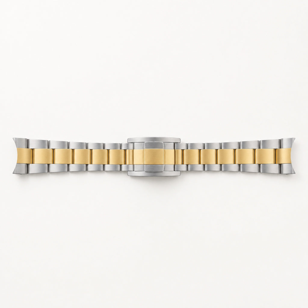 Bracelet à maillons arrondis — doré — 3 rangs · acier & or — Maison Noirmont