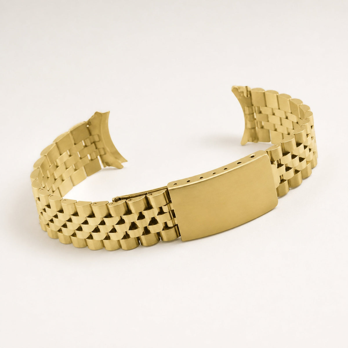 Bracelet cinq rangs à embouts courbes — finition or, fermoir vierge — Maison Noirmont