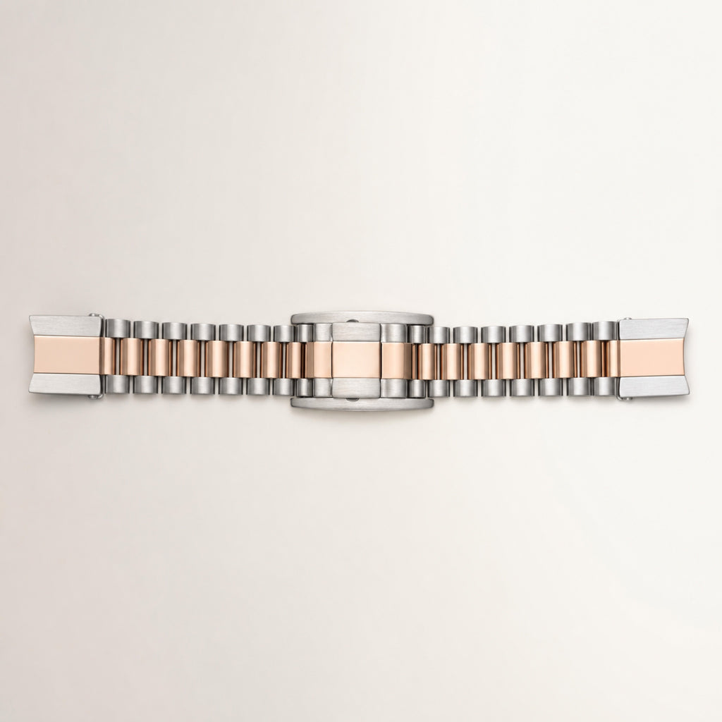 Bracelet à maillons arrondis — doré — à maillons arrondis · acier & or rose — Maison Noirmont