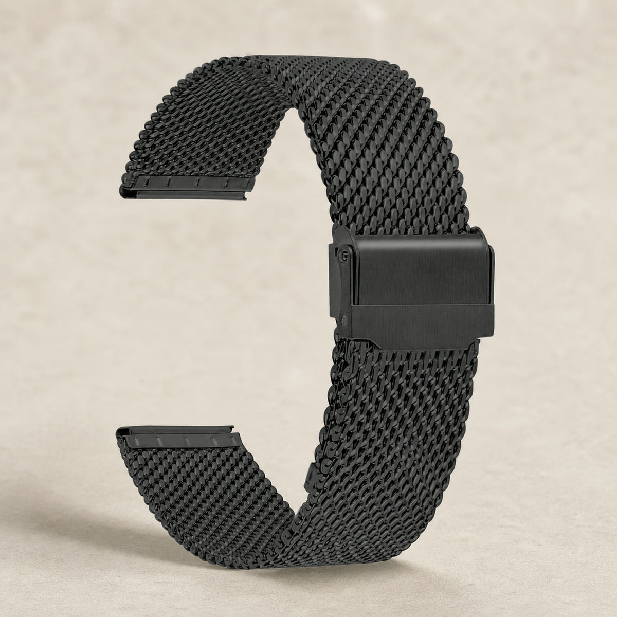 Bracelet milanais maille italienne 1,0 mm noir – Maison Noirmont