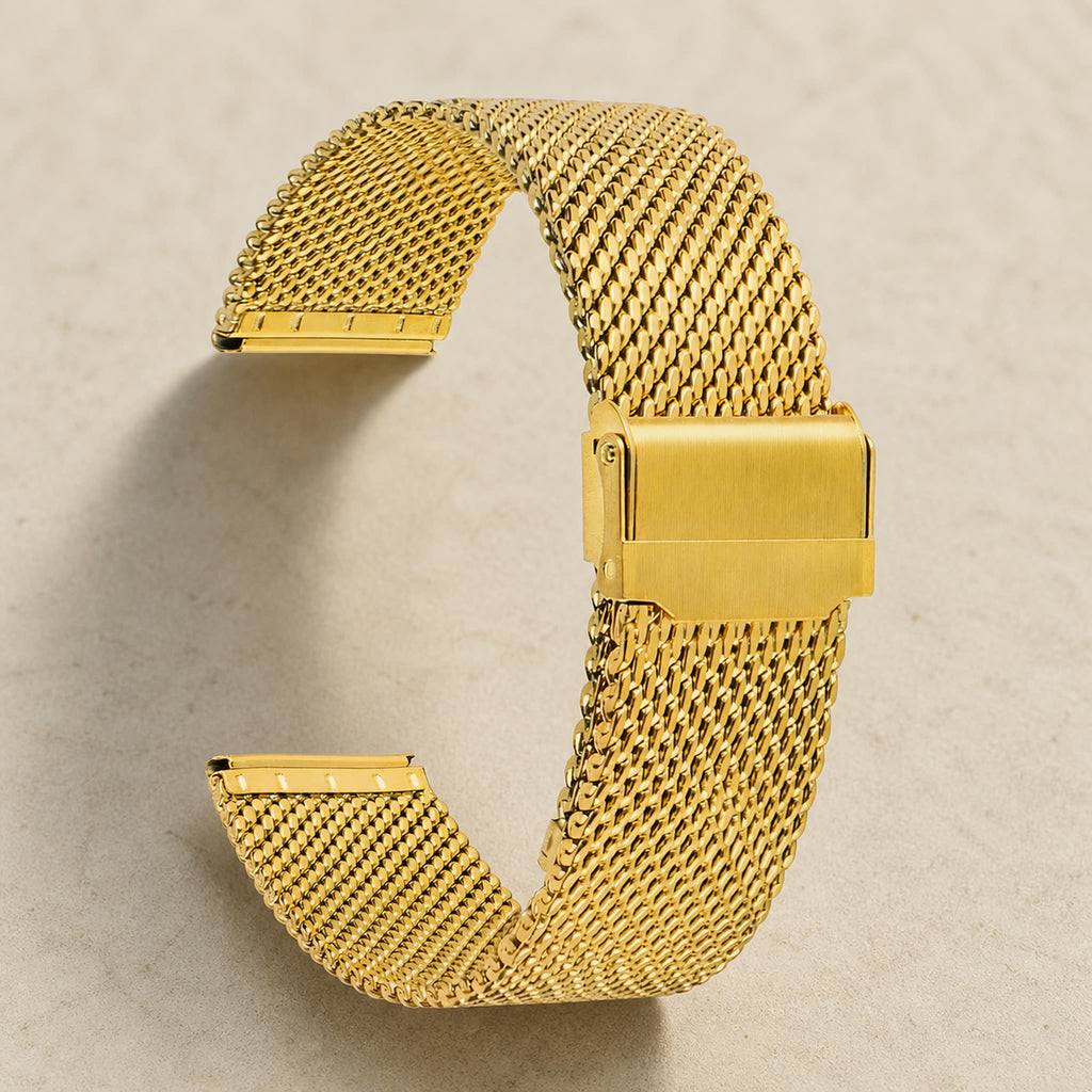 Bracelet milanais maille italienne 1,0 mm doré – Maison Noirmont