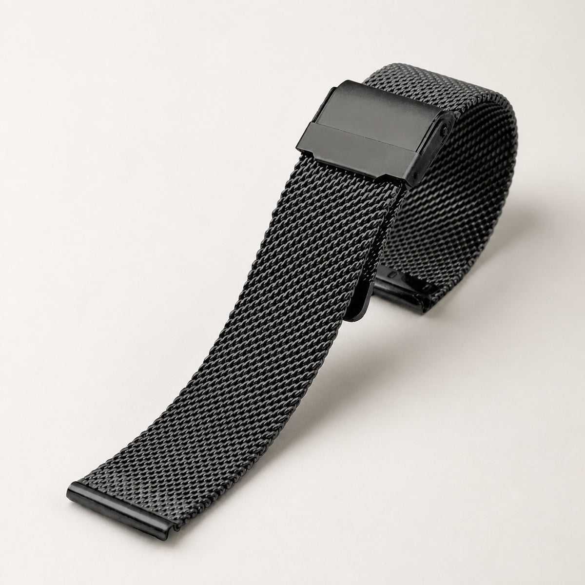 Bracelet milanais maille 0,6 mm noir — Maison Noirmont
