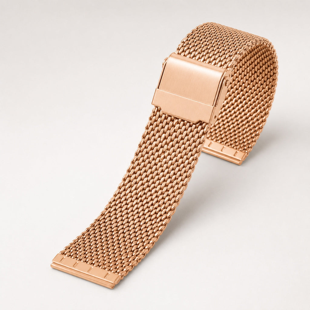 Bracelet milanais maille 1,0 mm or rose — Maison Noirmont