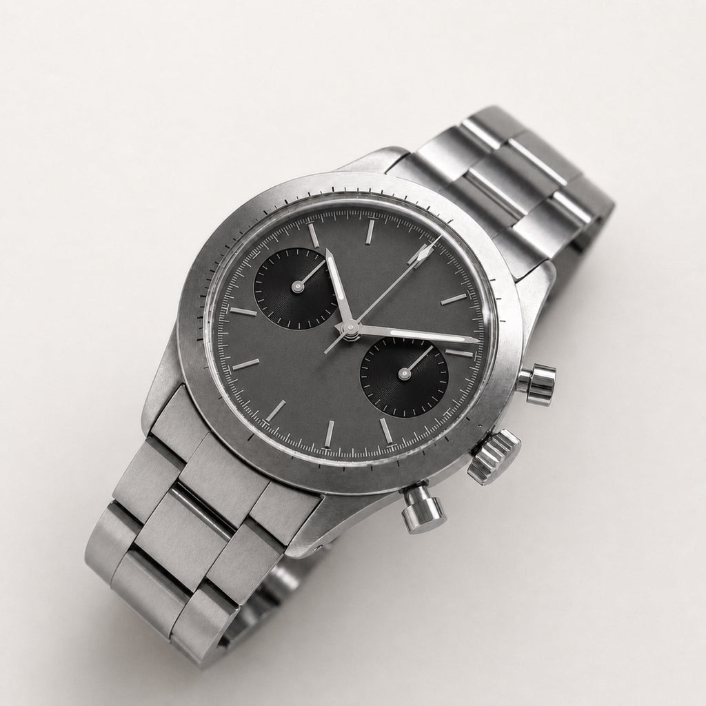 Contre-la-montre — Chronographe panda — Gris anthracite — Maison Noirmont