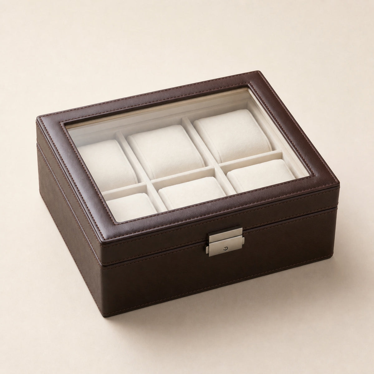 Coffret pour 6 montres à couvercle vitré — Maison Noirmont