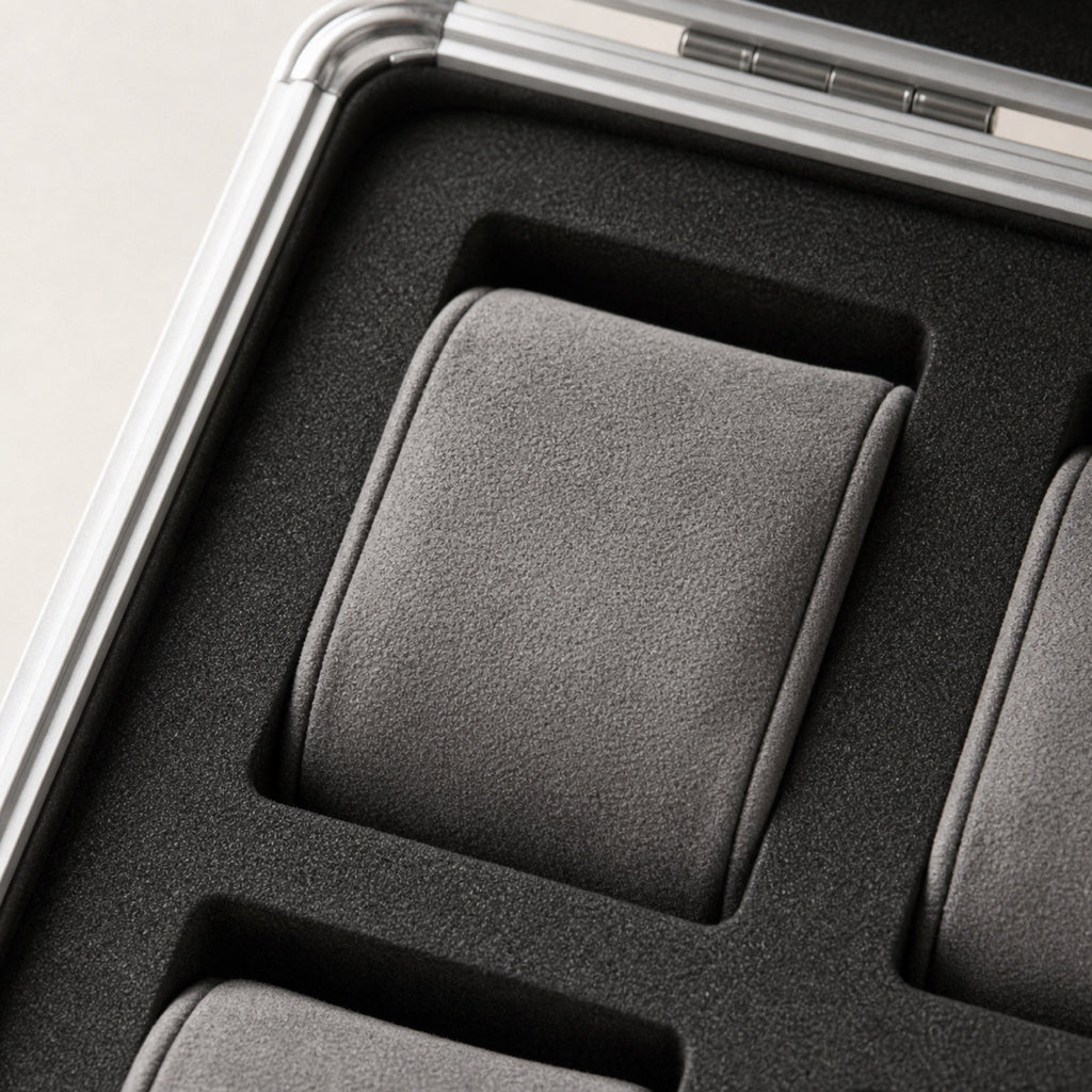 Coffret Douze — aluminium — macro — Maison Noirmont