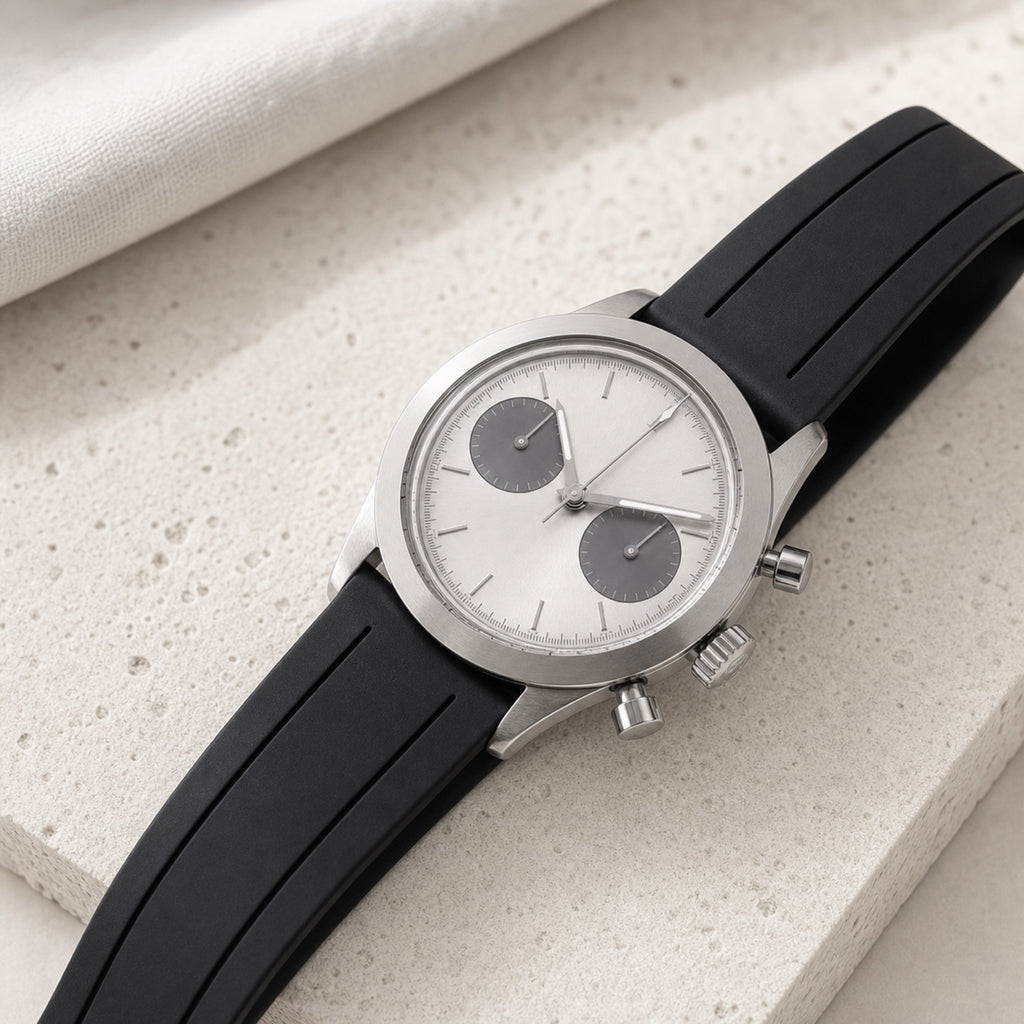 Contre-la-montre Argent — Chronographe — en situation — Maison Noirmont