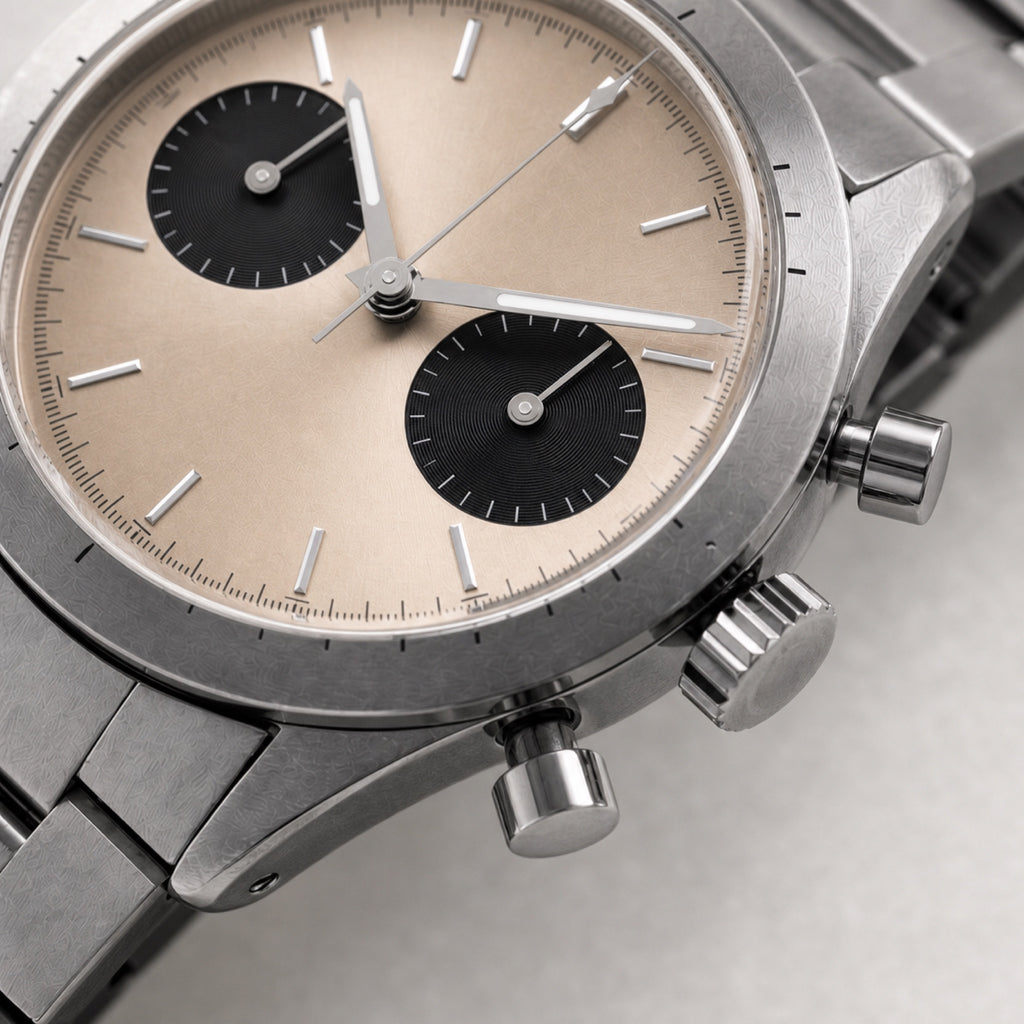 Contre-la-montre Champagne — Chronographe — macro — Maison Noirmont