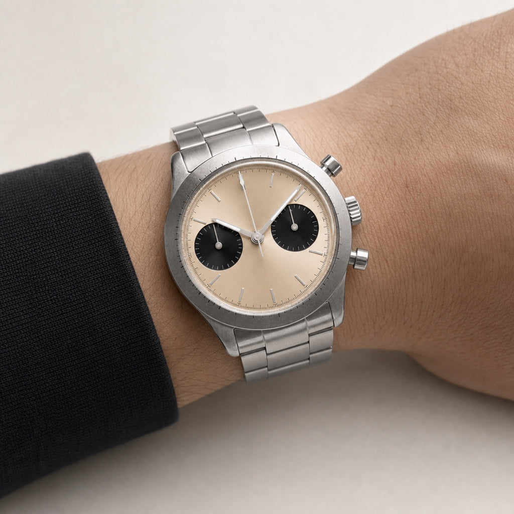 Contre-la-montre Champagne — Chronographe — au poignet — Maison Noirmont