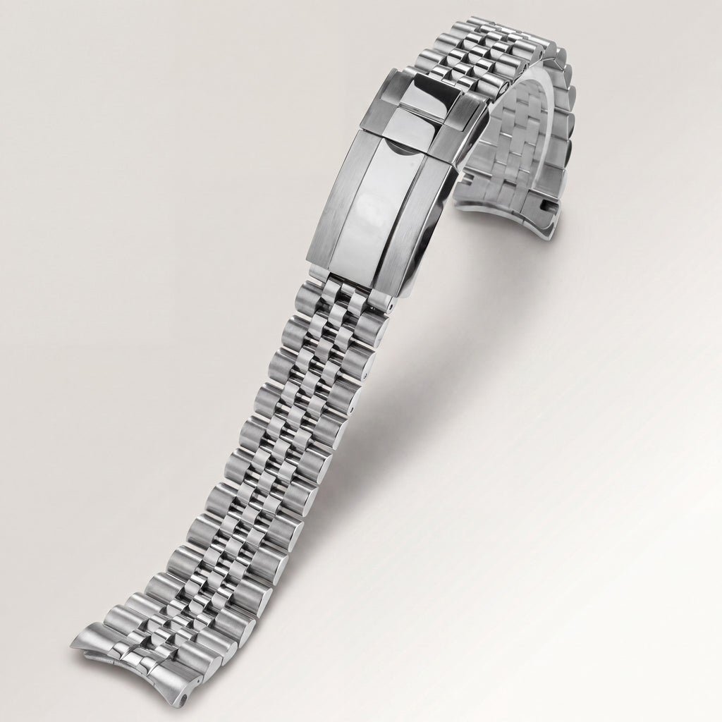 Bracelet cinq rangs acier — 20 mm — vue de face — Maison Noirmont