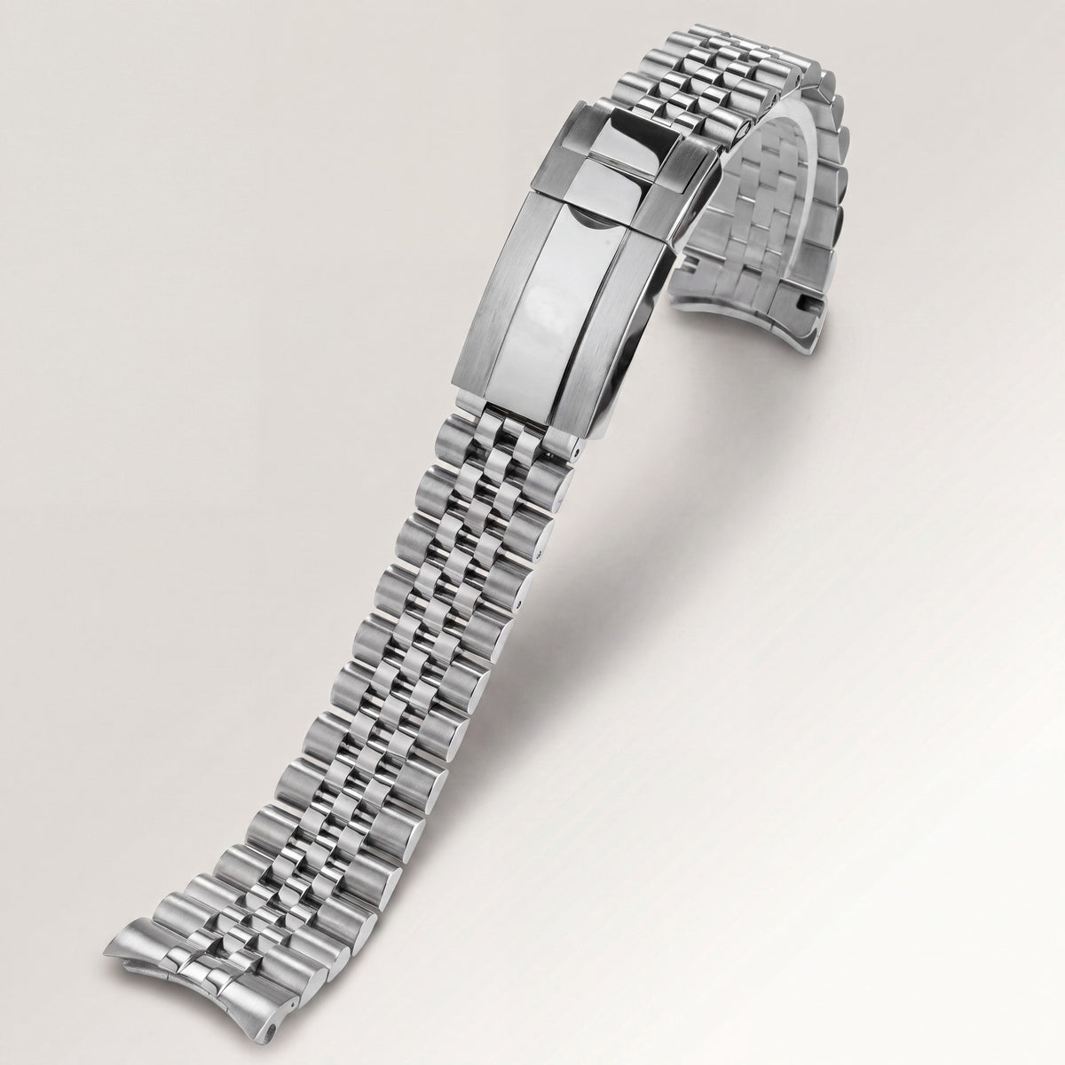 Bracelet cinq rangs acier — 20 mm — vue de face — Maison Noirmont