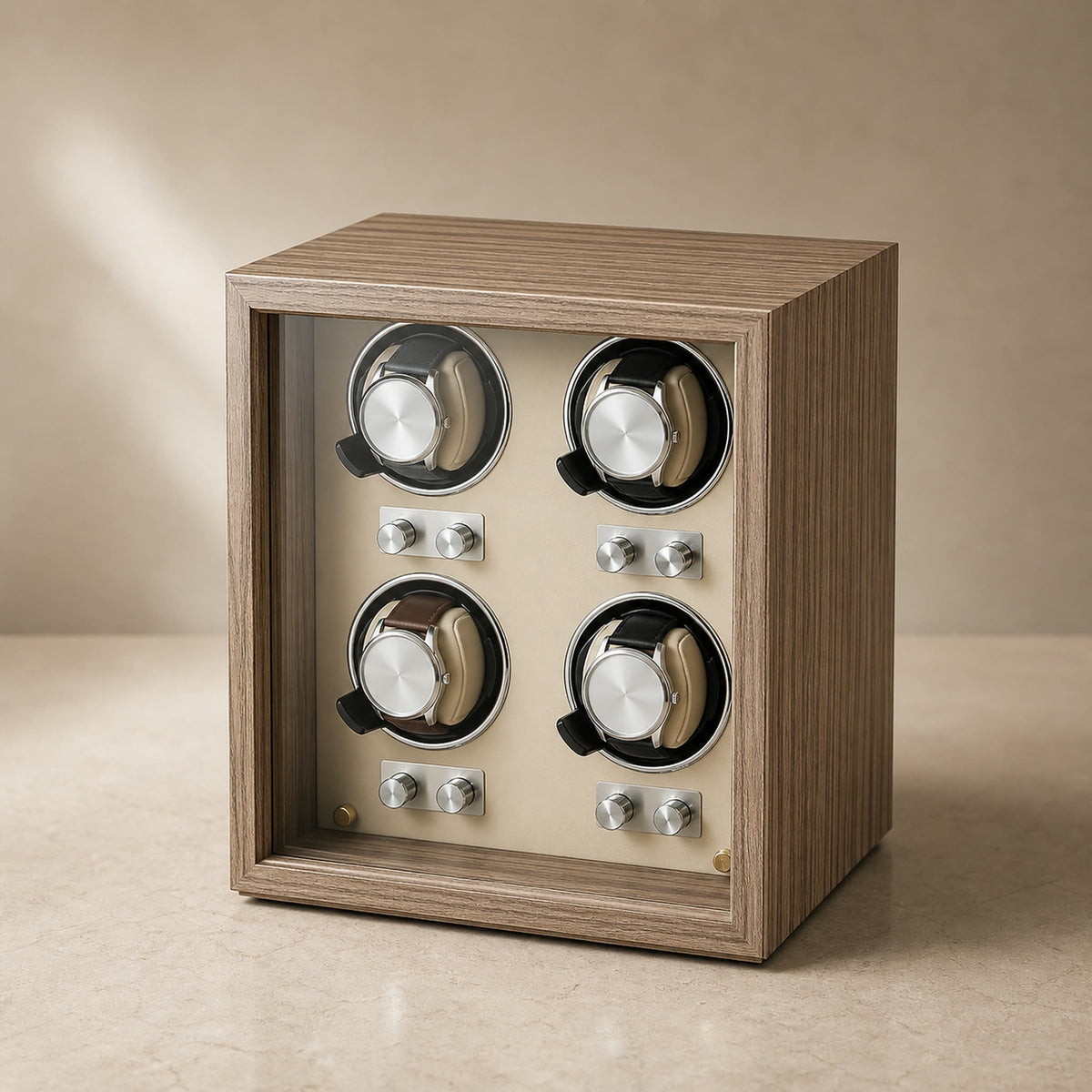 Remontoir Collection Bois beige — capacité 4 montres — Maison Noirmont
