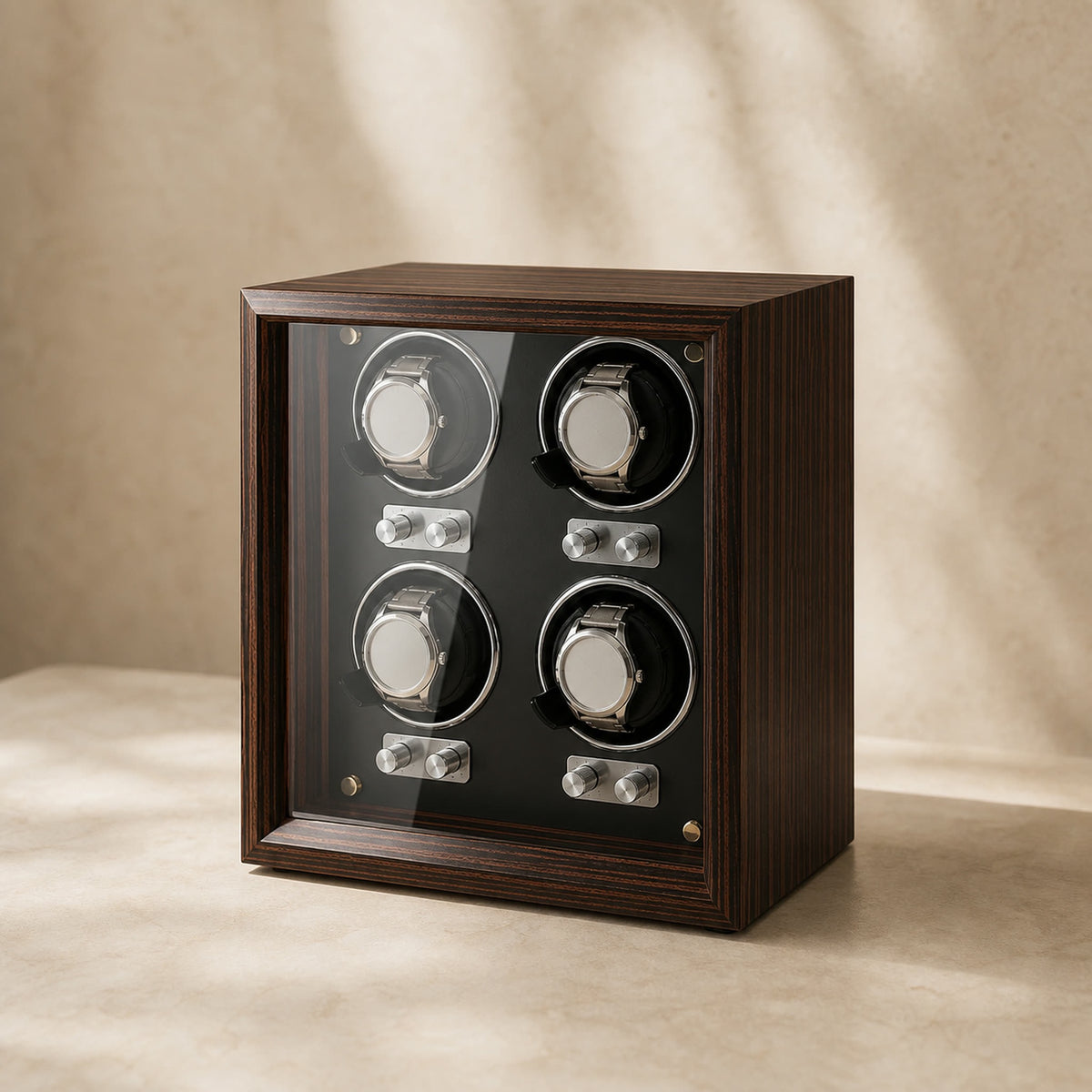 Remontoir Collection Bois noir — capacité 4 montres — Maison Noirmont