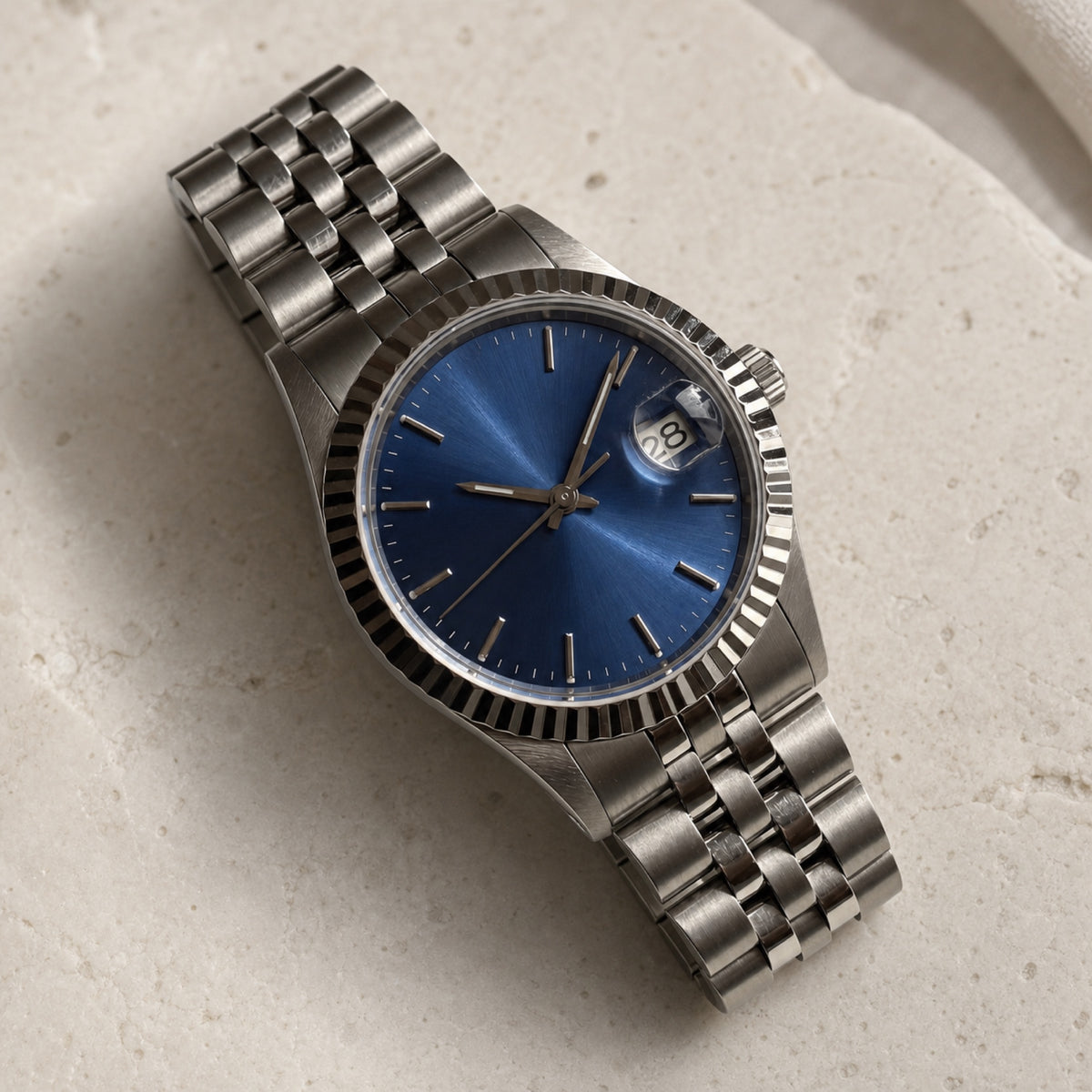 Trente-Neuf Bleu — Classique cannelée — en situation — Maison Noirmont