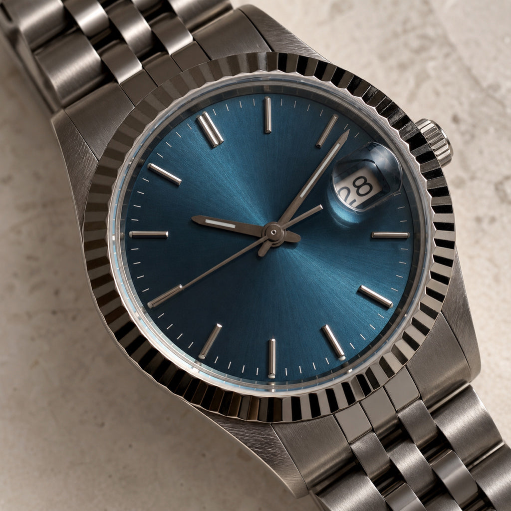 Trente-Neuf Bleu mer — Classique cannelée — macro — Maison Noirmont