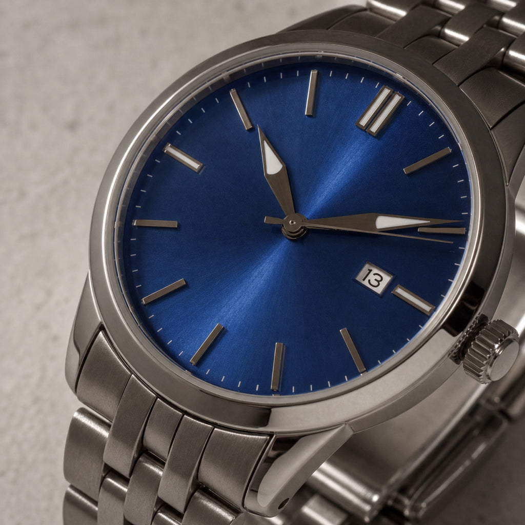 Trente-Six Bleu — Classique cinq rangs — macro — Maison Noirmont